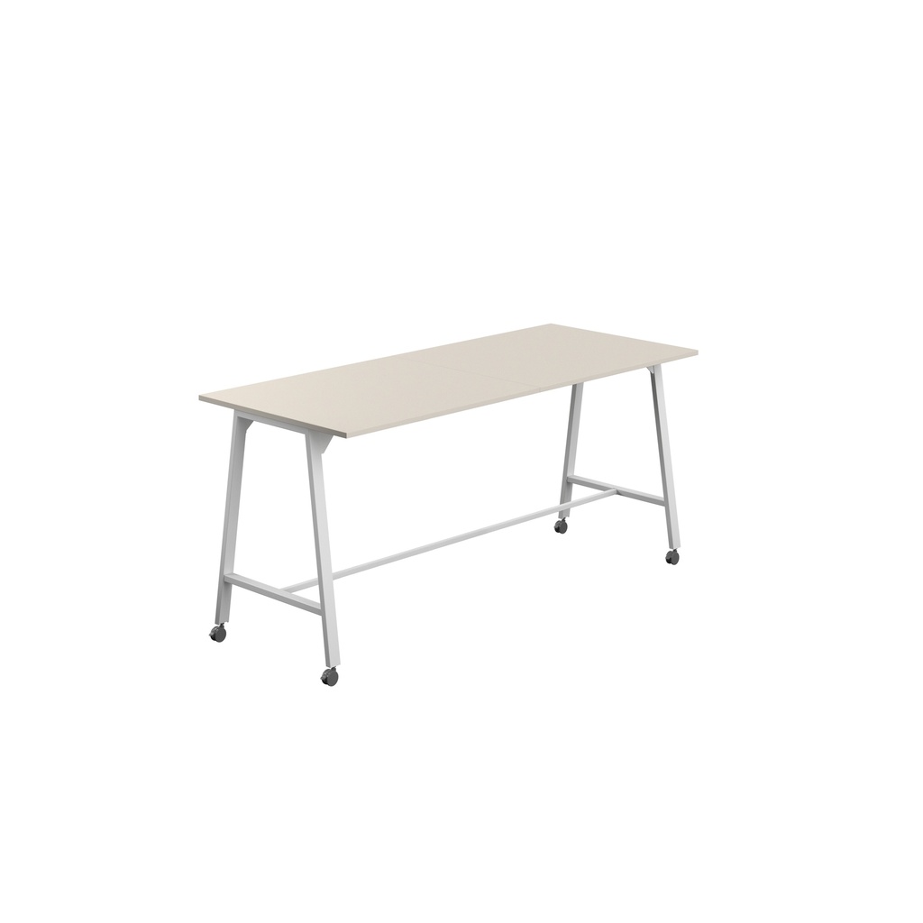 Titan Mobile High Maker Rectangular Table (FSC) | 1200 X 1000 | White/Grey