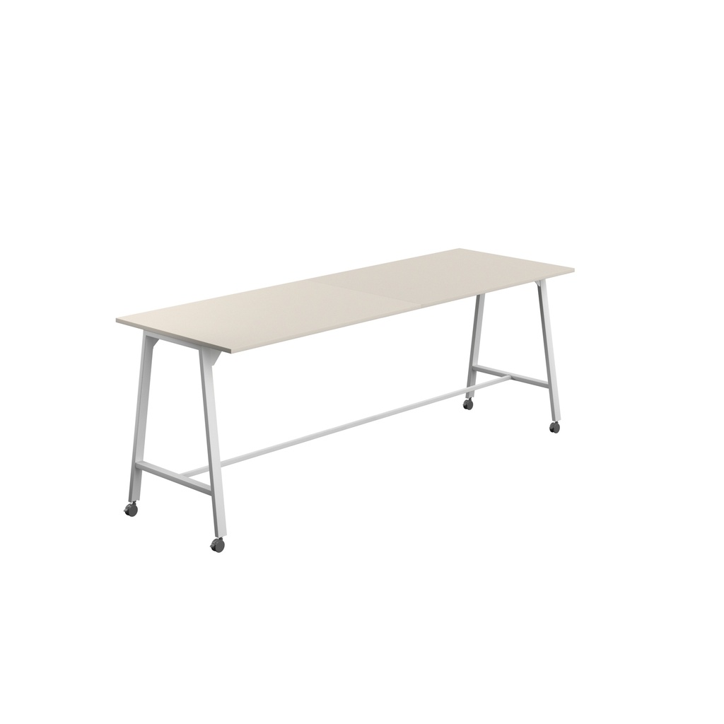 Titan Mobile High Maker Rectangular Table (FSC) | 1500 X 1000 | White/Grey