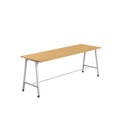Titan Mobile High Maker Rectangular Table (FSC) | 1500 X 1000 | White/Sorano Oak