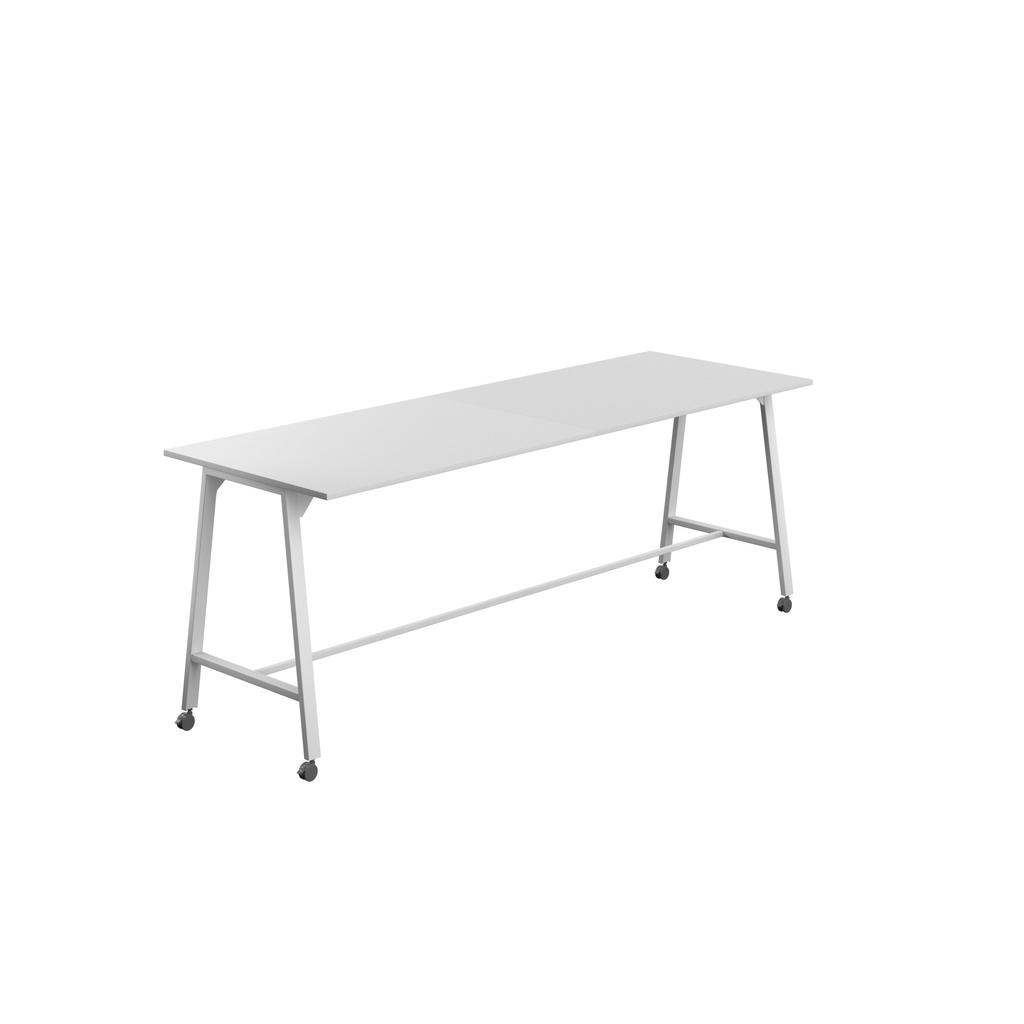 Titan Mobile High Maker Rectangular Table (FSC) | 1500 X 1000 | White/White