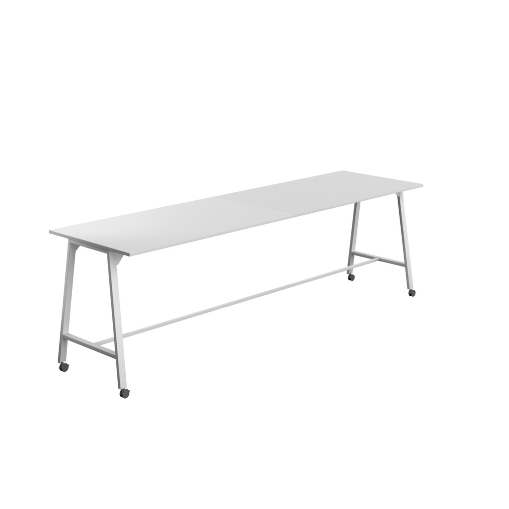 Titan Mobile High Maker Rectangular Table (FSC) | 1800 X 1000 | White/White