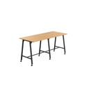 Titan Mobile High Maker Rectangular Table (FSC) | 1200 X 1000 | Black/Ellmau Beech