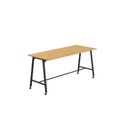Titan Mobile High Maker Rectangular Table (FSC) | 1200 X 1000 | Black/Sorano Oak