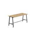 Titan Mobile High Maker Rectangular Table (FSC) | 1200 X 1000 | Black/Natural Nebraska Oak