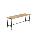 Titan Mobile High Maker Rectangular Table (FSC) | 1500 X 1000 | Black/Natural Nebraska Oak