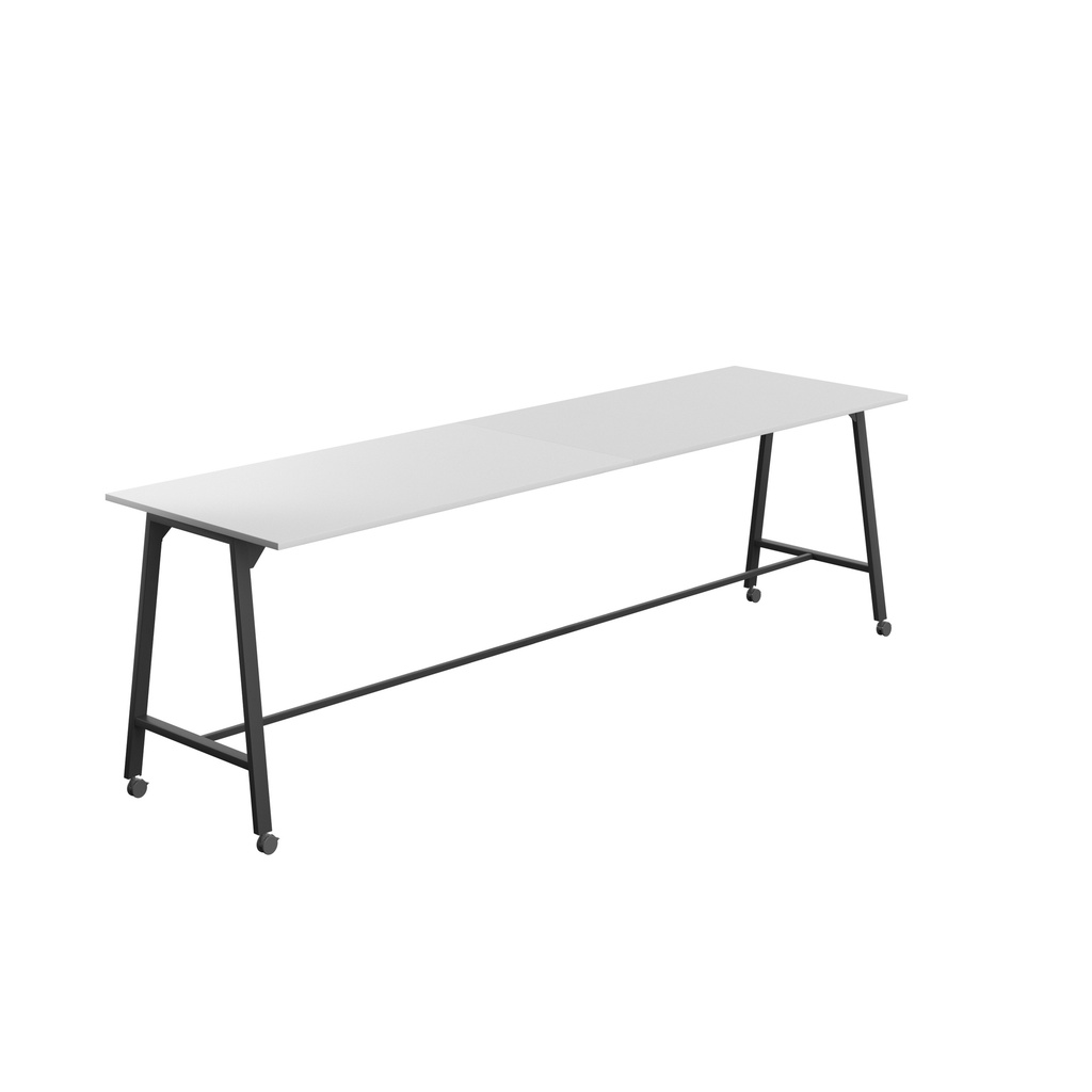 Titan Mobile High Maker Rectangular Table (FSC) | 1800 X 1000 | Black/White
