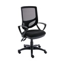 2 Lever Versi Mesh Operator Chair Black Boxed + Fixed Arms + Fixed Arms