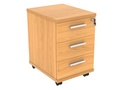 Mobile Under Desk Office Storage Unit (FSC) | 3 Drawers | Norwegian Beech