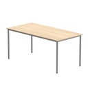 Office Rectangular Multi-Use Table (FSC) | 1600X800 | Canadian Oak/Silver