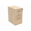 Desk High Office Storage Unit (FSC) | 600 Deep | Canadian Oak