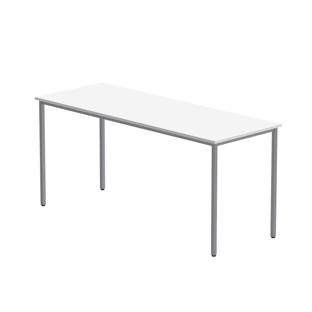 Office Rectangular Multi-Use Table (FSC) | 1600X600 | Arctic White/Silver