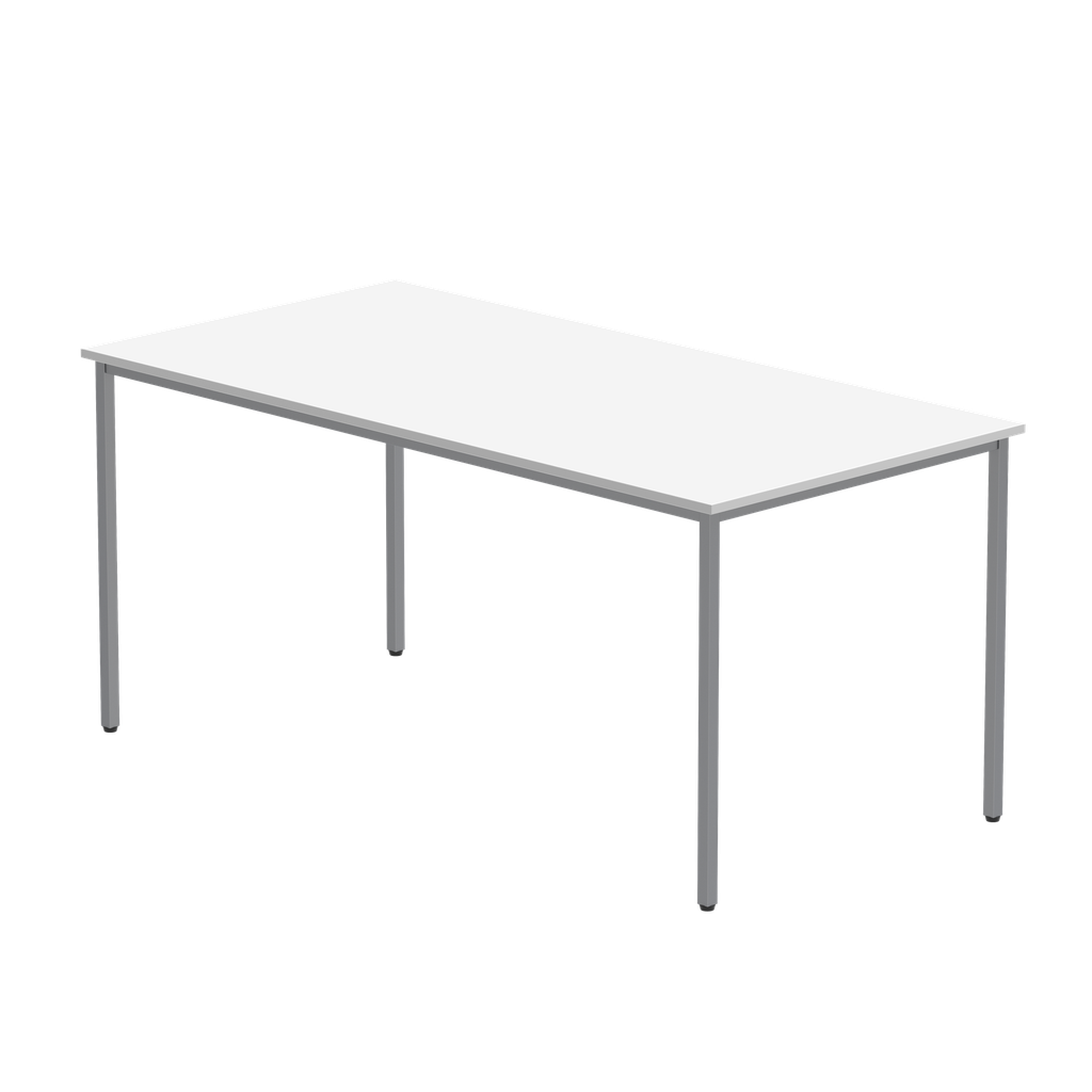 Office Rectangular Multi-Use Table (FSC) | 1600X800 | Arctic White/Silver
