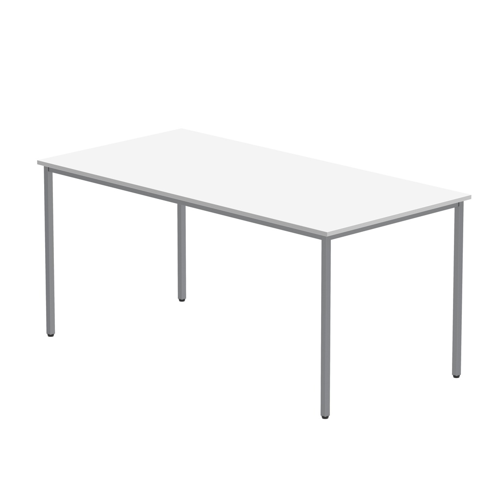 Office Rectangular Multi-Use Table (FSC) | 1600X800 | Arctic White/Silver