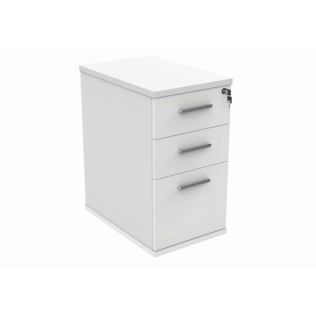 Desk High Office Storage Unit (FSC) | 600 Deep | Arctic White