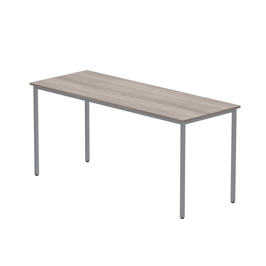 Office Rectangular Multi-Use Table (FSC) | 1600X600 | Alaskan Grey Oak/Silver