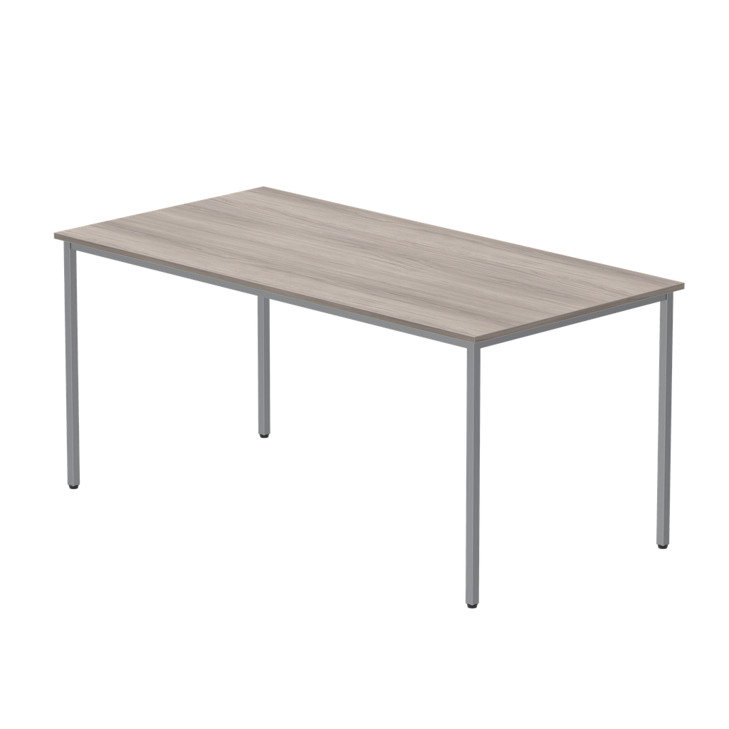 Office Rectangular Multi-Use Table (FSC) | 1600X800 | Alaskan Grey Oak/Silver