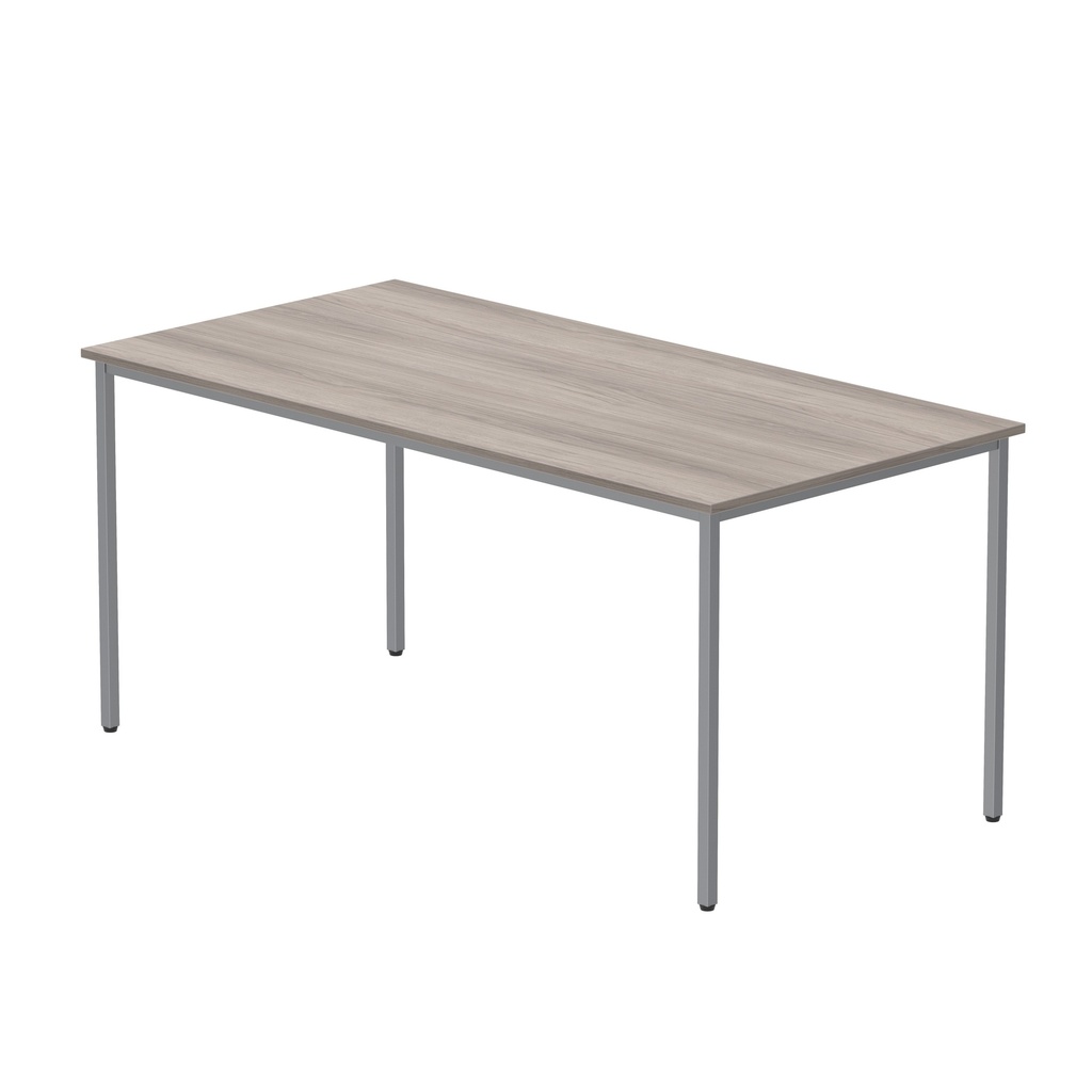 Office Rectangular Multi-Use Table (FSC) | 1600X800 | Alaskan Grey Oak/Silver