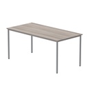 Office Rectangular Multi-Use Table (FSC) | 1600X800 | Alaskan Grey Oak/Silver