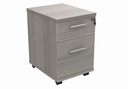 Mobile Under Desk Office Storage Unit (FSC) | 2 Drawers | Alaskan Grey Oak