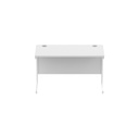 Office Rectangular Desk With Steel Single Upright Cantilever Frame (Fsc) | 1200X600 | Arctic White/White