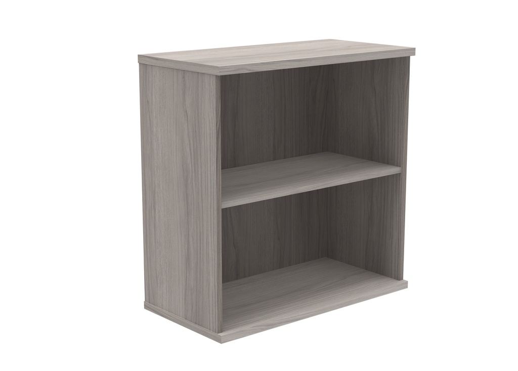 Bookcase (FSC) | 816 High | 1 x Floating Shelf | Alaskan Grey Oak