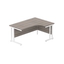 Office Right Hand Corner Desk With Steel Double Upright Cantilever Frame (Fsc) | 1600X1200 | Alaskan Grey Oak/White