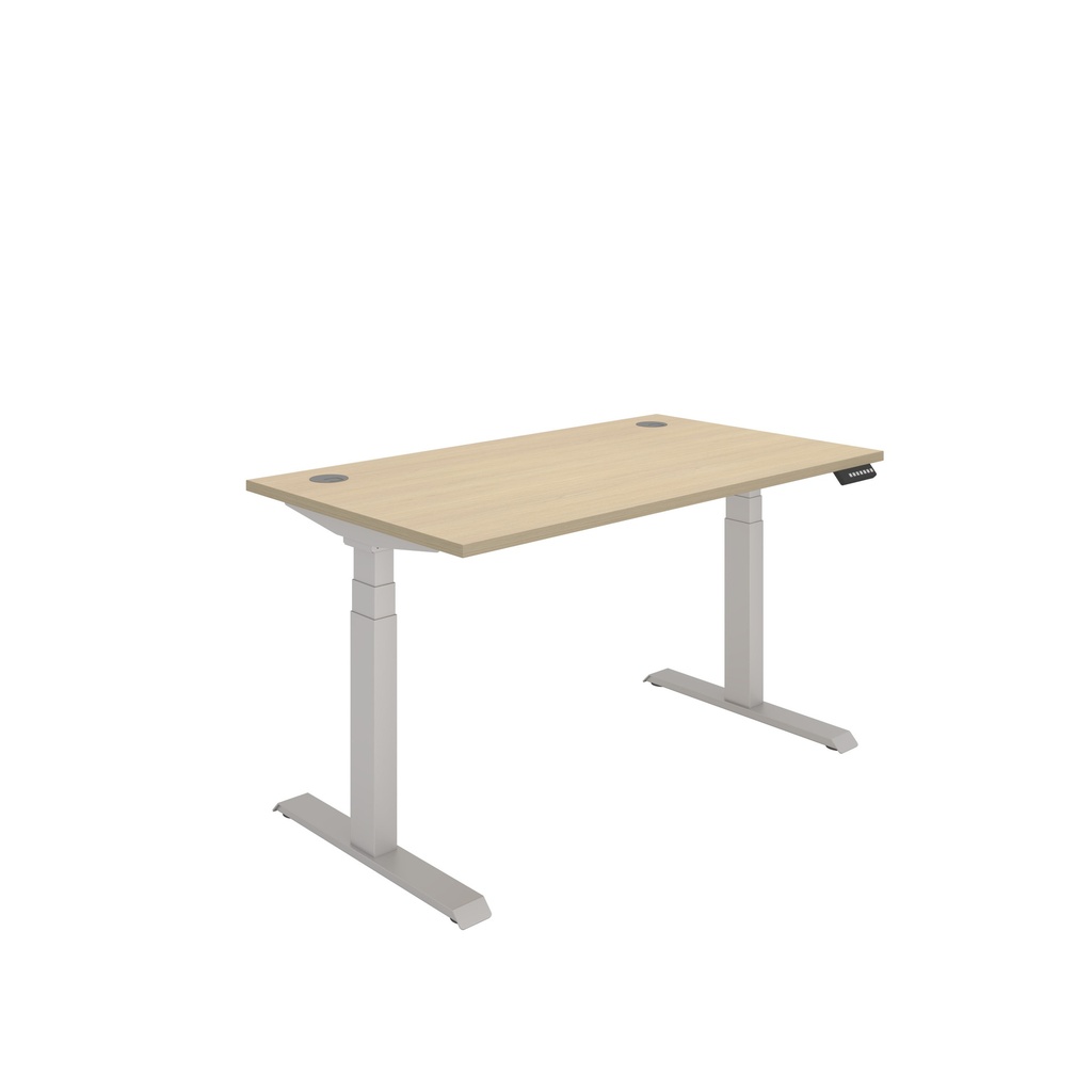 Core|Dual Motor|Sit Stand Desk (FSC)|1400x800|Canadian Oak-Silver