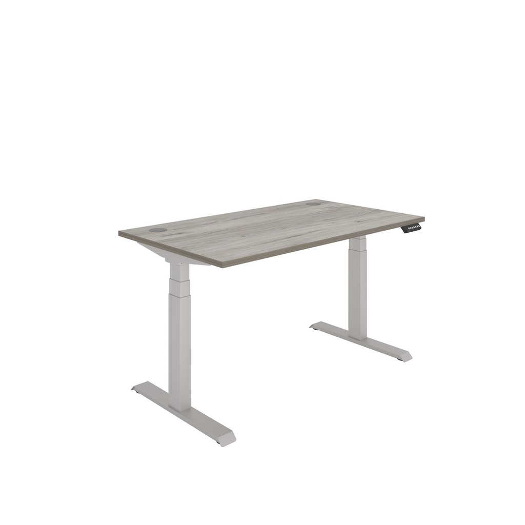 Core|Dual Motor|Sit Stand Desk (FSC)|1400x800|Alaskan Grey Oak-Silver