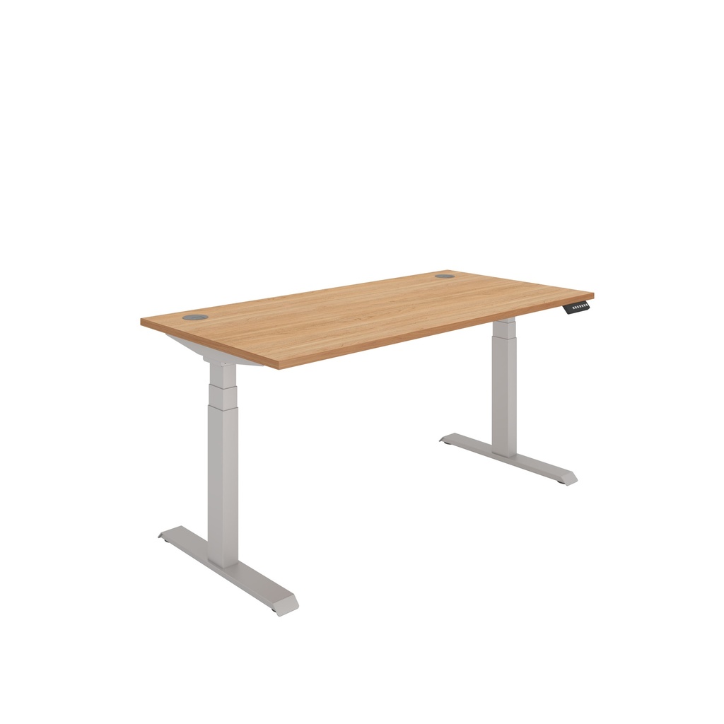 Core|Dual Motor|Sit Stand Desk (FSC)|1600x800|Norwegian Beech-Silver