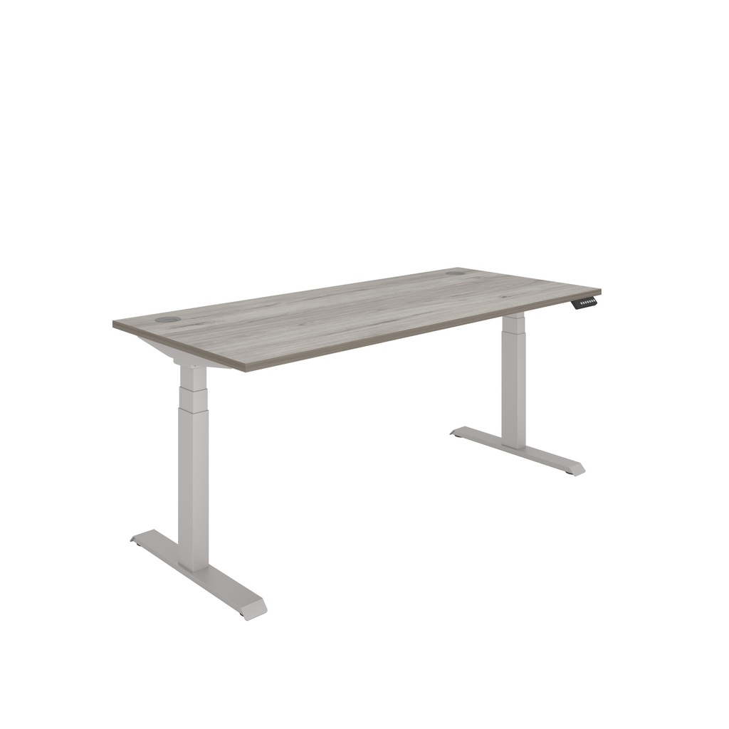 Core|Dual Motor|Sit Stand Desk (FSC)|1800x800|Alaskan Grey Oak-Silver