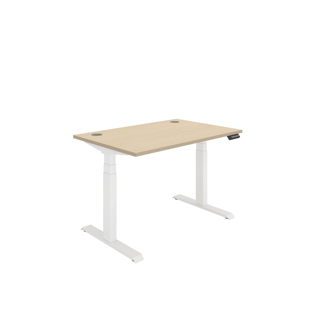 Core|Dual Motor|Sit Stand Desk (FSC)|1200x800|Canadian Oak-White