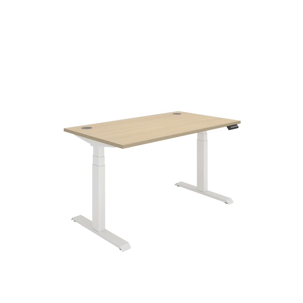 Core|Dual Motor|Sit Stand Desk (FSC)|1400x800|Canadian Oak-White