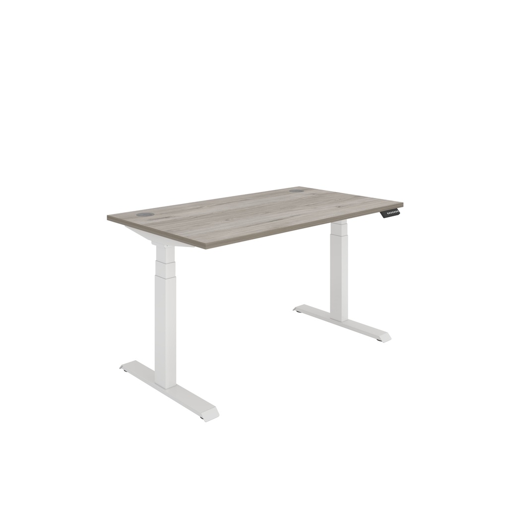 Core|Dual Motor|Sit Stand Desk (FSC)|1400x800|Alaskan Grey Oak-White