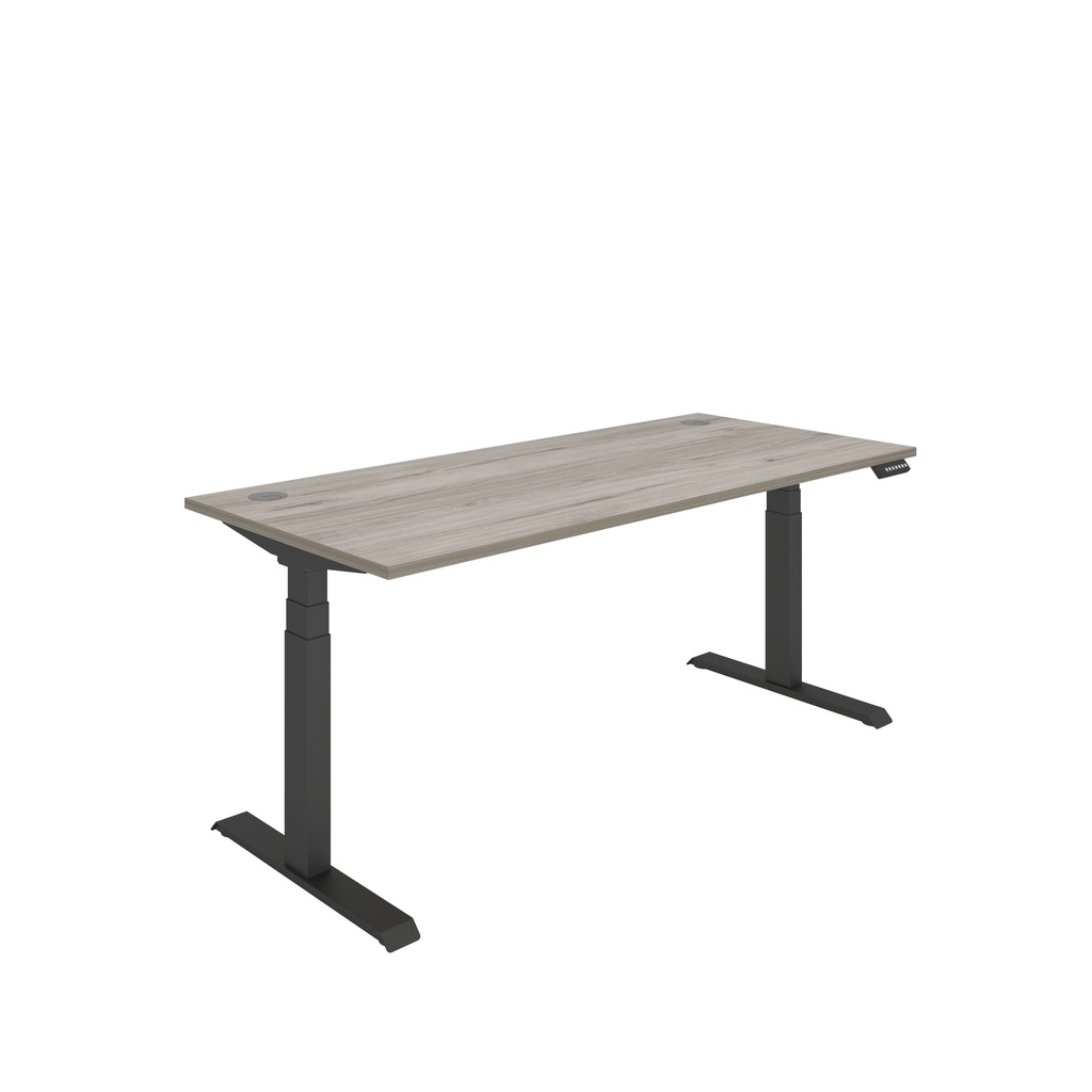 Core|Dual Motor|Sit Stand Desk (FSC)|1800x800|Alaskan Grey Oak-Black