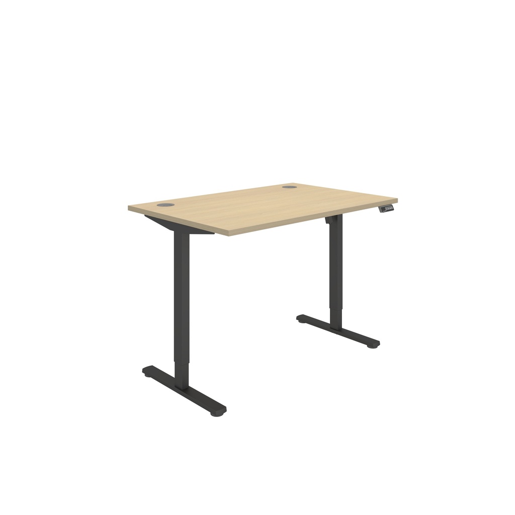 Core|Single Motor|Sit Stand Desk (FSC)|1200x800|Canadian Oak-Black