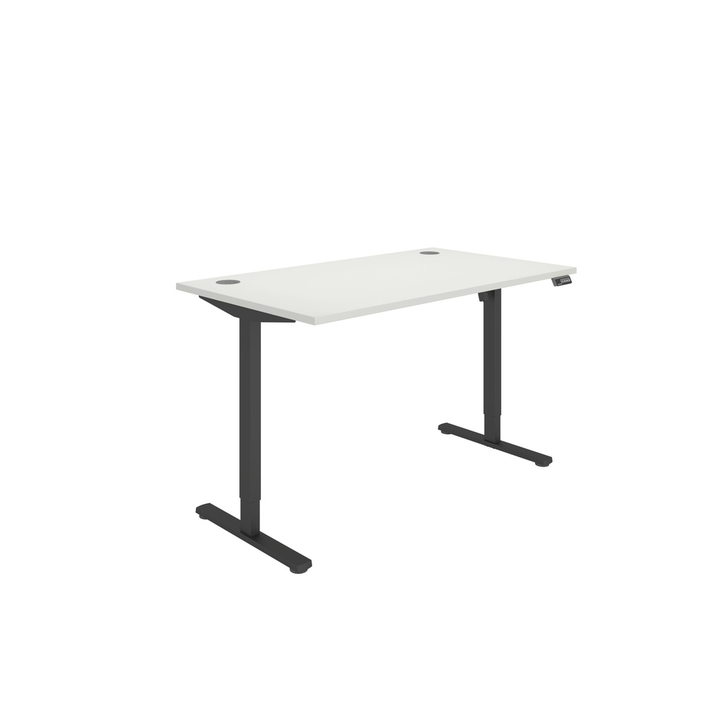 Core|Single Motor|Sit Stand Desk (FSC)|1400x800|Arctic White-Black
