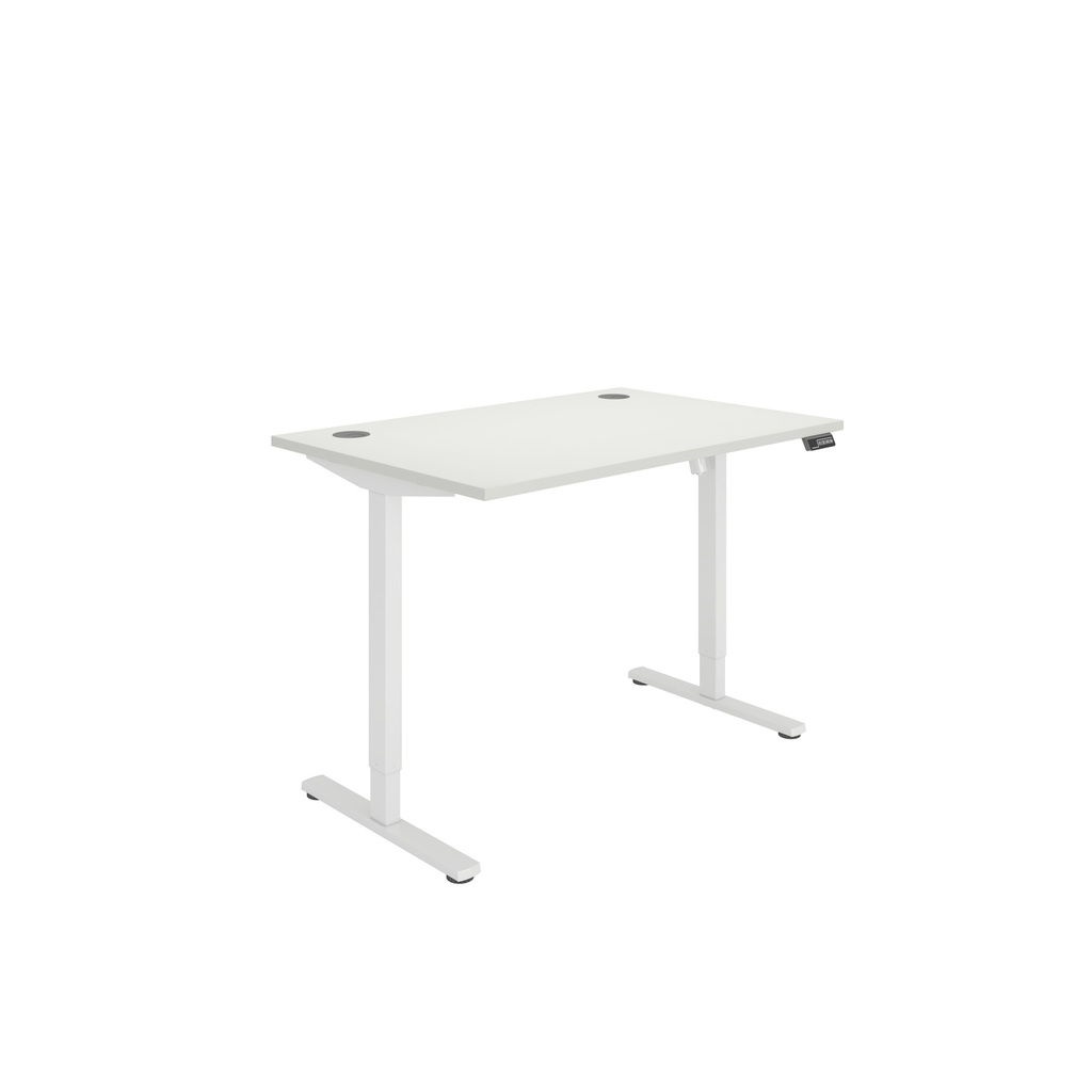 Core|Single Motor|Sit Stand Desk (FSC)|1200x800|Arctic White-White