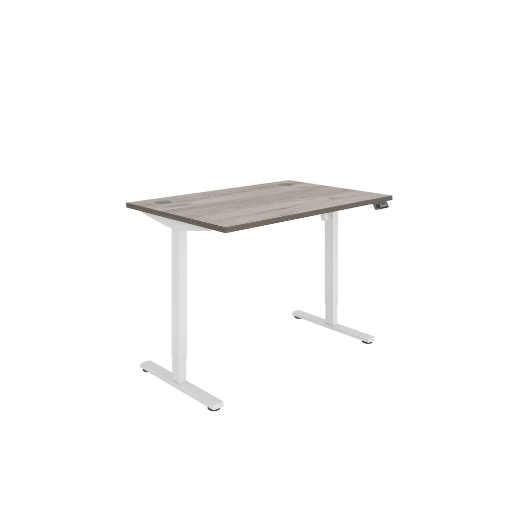 Core|Single Motor|Sit Stand Desk (FSC)|1200x800|Alaskan Grey Oak-White