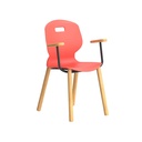 Titan Arc Wooden Four Leg Frame With Arms | Size 5 | Coral