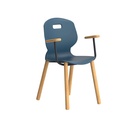 Titan Arc Wooden Four Leg Frame With Arms | Size 5 | Steel Blue