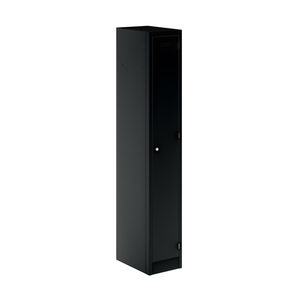 Primary 1 Door Single Locker Column | 300X450X1800 | Black