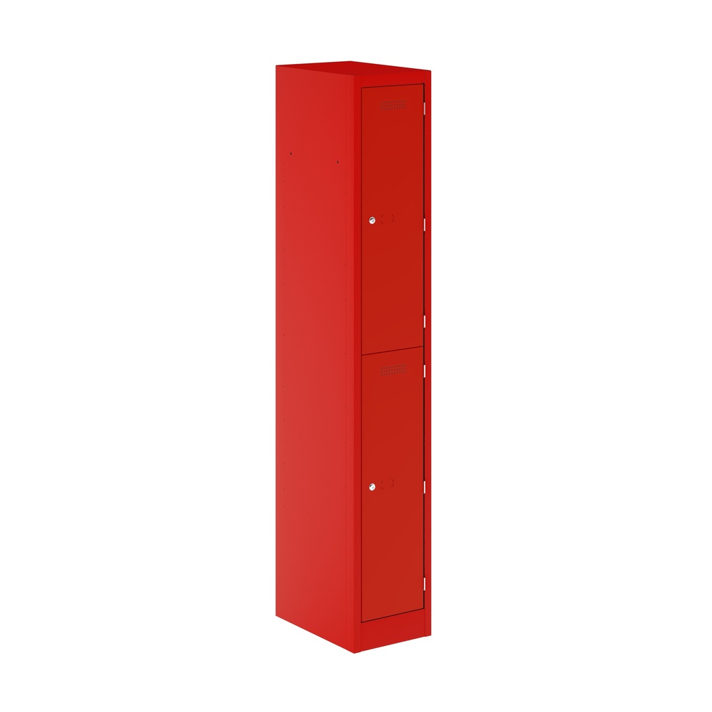 Primary 2 Door Single Locker Column | 300X450X1800 | Cardinal Red
