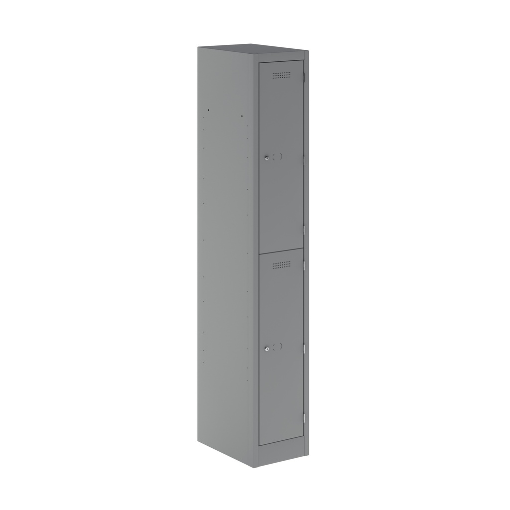 Primary 2 Door Single Locker Column | 300X450X1800 | Silver