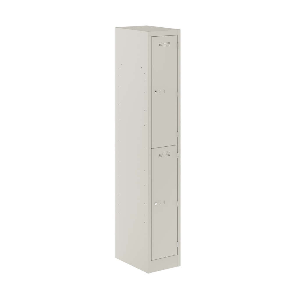 Primary 2 Door Single Locker Column | 300X450X1800 | Light Grey