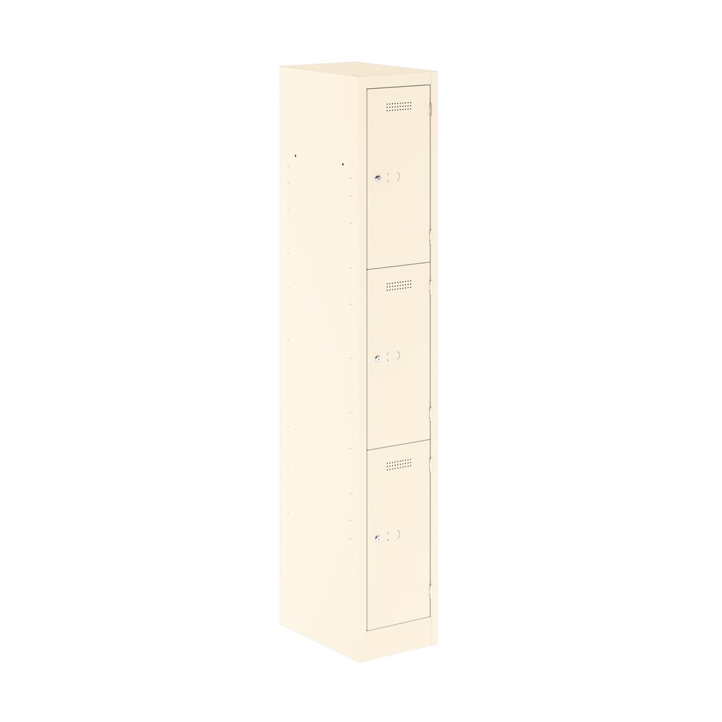 Primary 3 Door Single Locker Column | 300X450X1800 | Chalk