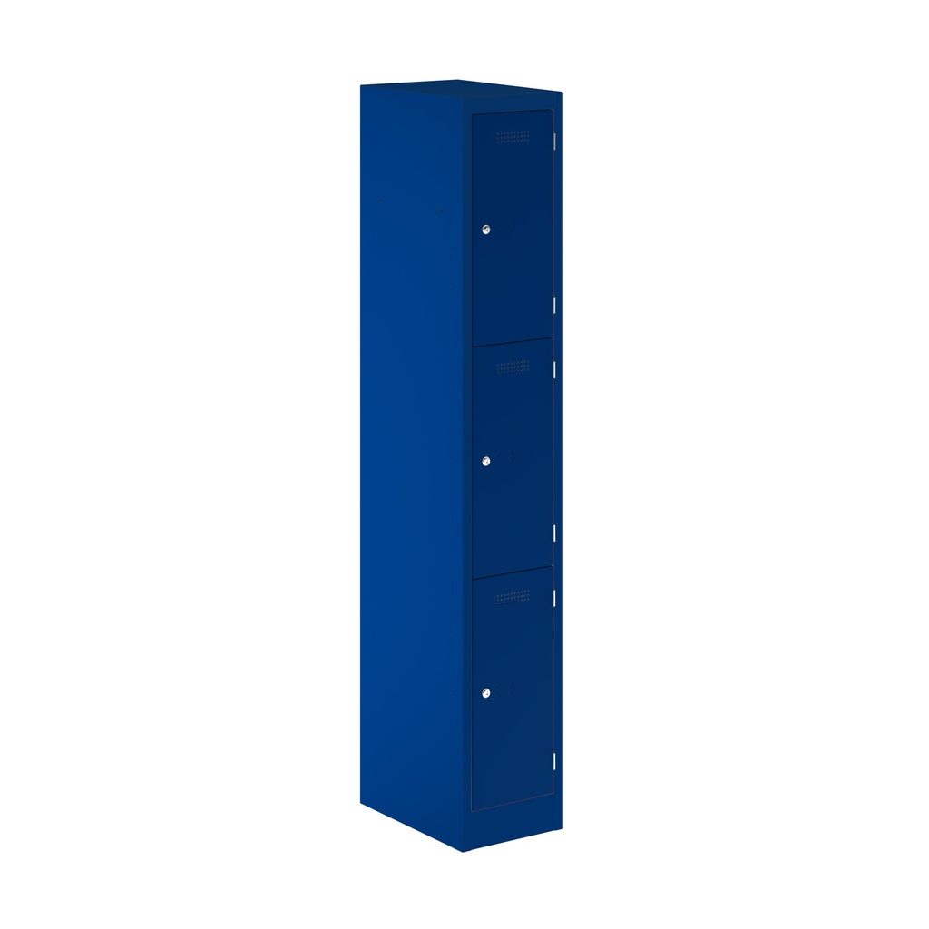 Primary 3 Door Single Locker Column | 300X450X1800 | Oxford Blue