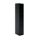 Primary 3 Door Single Locker Column | 300X450X1800 | Black