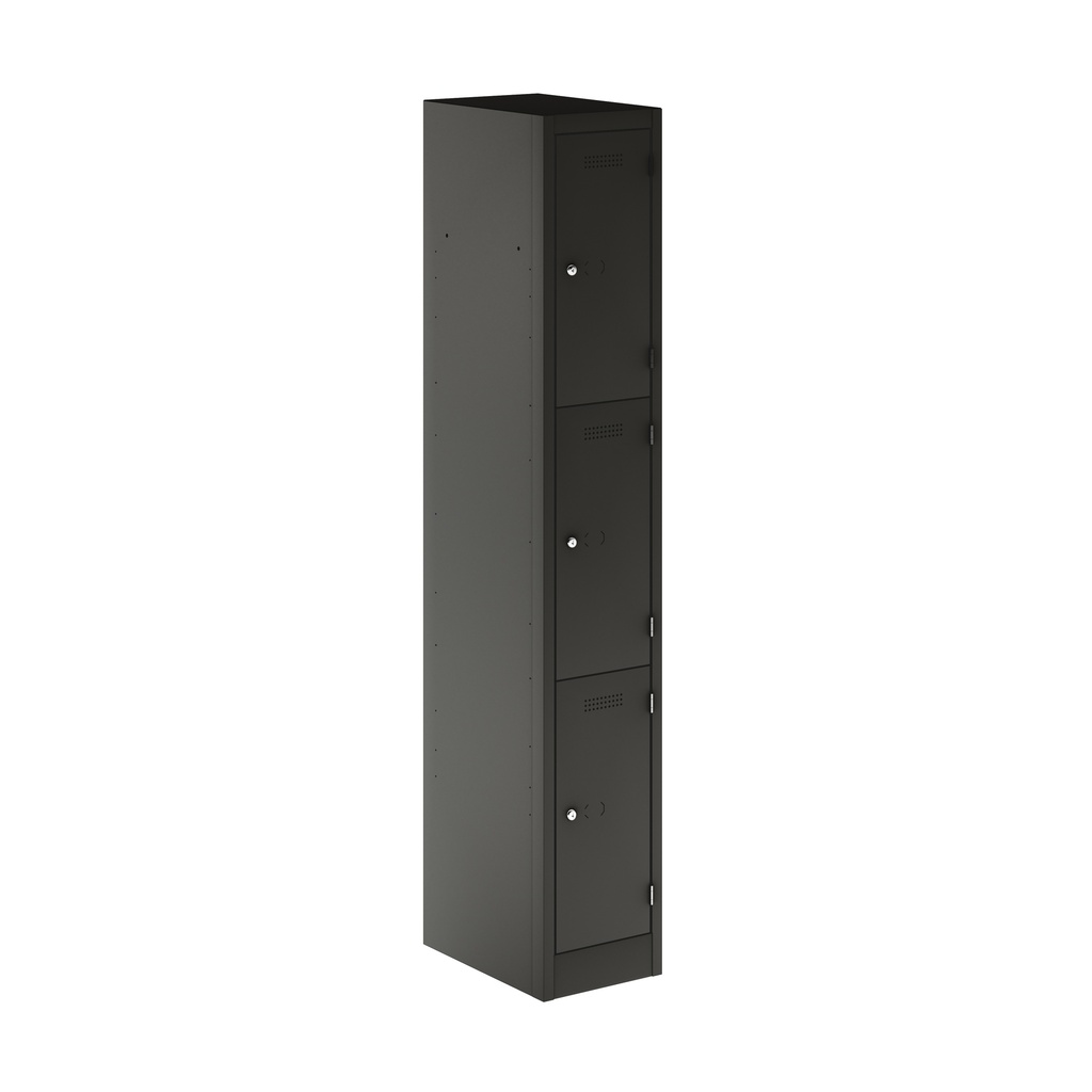 Primary 3 Door Single Locker Column | 300X450X1800 | Anthracite Grey