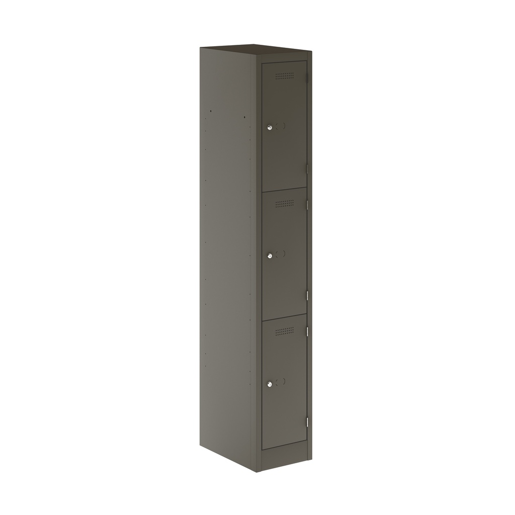 Primary 3 Door Single Locker Column | 300X450X1800 | Slate