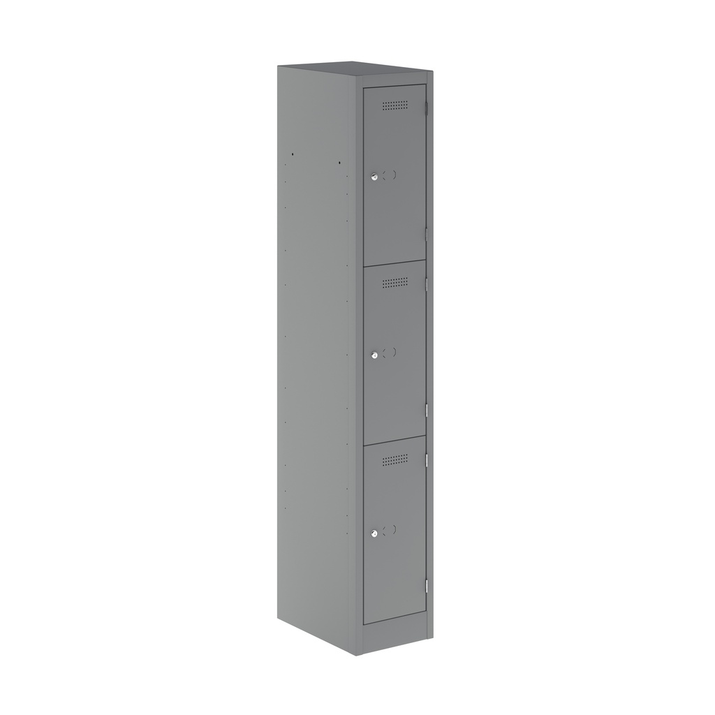 Primary 3 Door Single Locker Column | 300X450X1800 | Silver